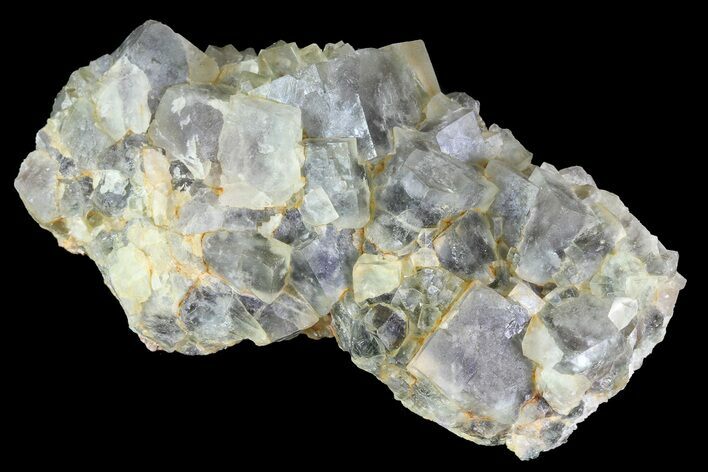 Yellow/Green Cubic Fluorite Crystal Cluster - Morocco #82807